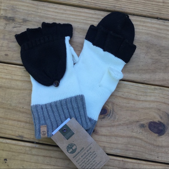 NWT Timberland  Colorblock Knit Mittens Gloves - Picture 7 of 10